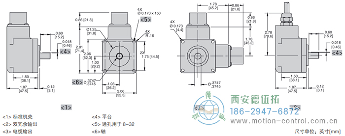 HD20重載光電增量防爆編碼器外形及安裝尺寸 - 西安德伍拓自動(dòng)化傳動(dòng)系統(tǒng)有限公司