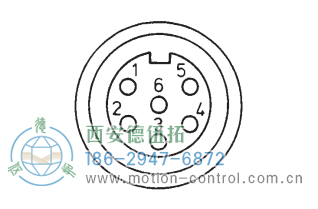 RI36-O實(shí)心軸光電增量通用編碼器外形及安裝尺寸(電氣連接 M16 連接器 Binder，6 腳) - 西安德伍拓自動(dòng)化傳動(dòng)系統(tǒng)有限公司